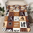 thumbnail image 2 of Homewish Sport Football 3pcs Twin Sheet Sets for Kids Children Teens,Geometric Plaid Grid Twin Fitted Sheet,Ball Gamer Baseball Breathable Flat Sheet,Super Cozy Room Decor, 2 of 7