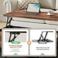 thumbnail image 4 of Flycity Square Lift Top Coffee Table with 2 Drawers, 31.5" Farmhouse Lift up Coffee Table with Hidden Storage Compartment, Wood Center Table for Living Room, Black, 4 of 9