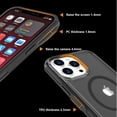 thumbnail image 4 of Magnetic Case for iPhone 15 Pro Phone Case Compatible with MagSafe Shockproof Protection Slim Translucent Matte Cover for iPhone 15 Pro 6.1" - Black B, 4 of 13