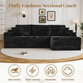 thumbnail image 5 of LLappuil 108" Sectional Sofa, Modular Sectional Couch with Left Chaise, Deep Seat Corduroy Cloud Sofa for Living Room Black, 5 of 8