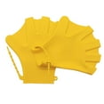 thumbnail image 2 of Guantes de natación palmeados Guantes de natación Silicona con correa para la muñeca Aletas de mano de buceo Guantes acuáticos ajustables para piscina Amarillo Sunnimix Guantes de natación, 2 of 8