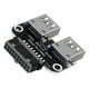 thumbnail image 2 of USB 3.0 19 20 Pin Female to Dual USB 3.0 A Female Motherboard Adapter Converter, 2 of 7