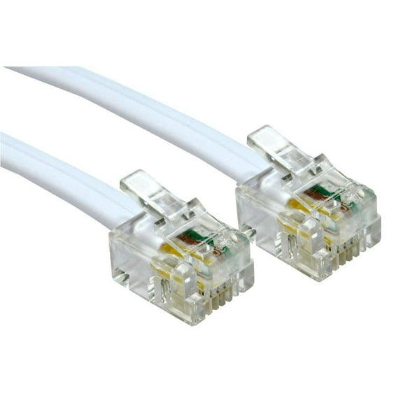 RARAION - White RJ11 Plug to Plug ADSL/ Broadband Cable - 3m