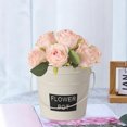 thumbnail image 5 of Set of 4 Galvanized Metal Flower Pots with Handles – Small Rustic Planters for Indoor Outdoor Garden Decor, Vintage Style Mini Vases for Home, Patio, or Balcony, 5 of 5