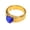 Blue, variant on Women's Stainless Steel Cat's Eye Stone Statement Band Unique Ctrystal Heart Gold Plated Wedding Ring Pink Size 10