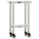 thumbnail image 1 of Mesa de trabajo de cocina VidaXL de acero inoxidable con ruedas de 55 x 30 x 85 cm, 1 of 9