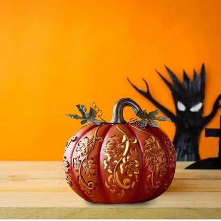 Aoyunhp Halloween Decorations Pumpkin Decor Illuminated Pumpkin Lit Pumpkin Fall Decorations Seasonal Decor Tabletop Ornament Halloween Pumpkin Led Pumpkin Halloween Decor Indoor 7