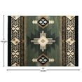 thumbnail image 5 of Emma + Oliver Fe 8x10 Ivory Olefin Accent Rug with Complementary Southwestern Pattern in Beige, Black and Brown and Jute Backing, 5 of 7