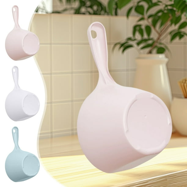 Cucharón de Cocina de Plástico con Mango Largo | Cucharón de Agua Grueso de Grado Alimenticio para Cocinar, Lavar Verduras y Usar Al Aire Libre | Diseño de Agarre Ergonómico de 26 Cm | 1 Pieza