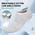 thumbnail image 3 of 6 Pairs No Show Socks for Men,Mens Low Cut Invisible Ankle Socks,Non Slip Cotton Casual Sneaker Trainer Socks with Arch Support(7-13), 3 of 8
