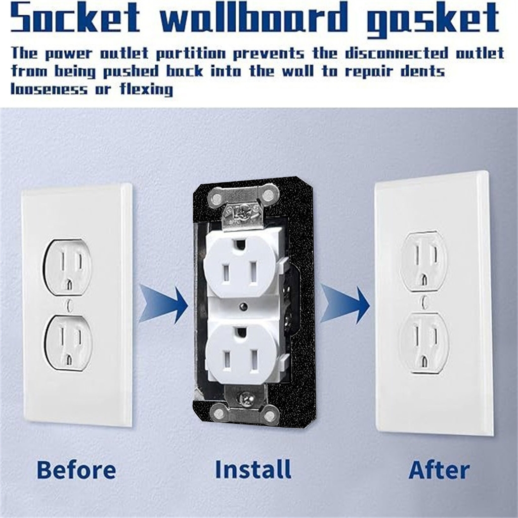 ZPAQI Securly Wall Outlet Fix With Sturdy Iron Leveling Spacers for Fit Repair