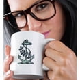 thumbnail image 2 of 3dRose, Vintage Nautical Anchor and Oak Leaves with Acorns in Blue and White, 11oz Mug, 2 of 7