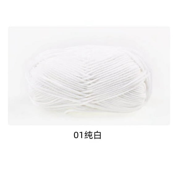 Nvzi 2-roll roll pure white Crochet Yarn, 5-Strand Blended Yarn for Crocheting, Premium Soft Yarn for Craft Projects, Durable & Easy-to-Use Yarn in Yarn Category, Ideal for Crochet Enthusiasts