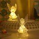 thumbnail image 4 of Adorno de luz de vela luminosa de Navidad | Lámpara de viento LED Luz de noche | Decoración de escritorio Warm Glow | Plástico transparente | Iluminación ambiental navideña | 1 Pieza | 9,5x5x4cm, 4 of 7