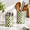 Pistachio Green, variant on Pistachio Green Checkered Capiz Shell Utensil Holder Set of 2
