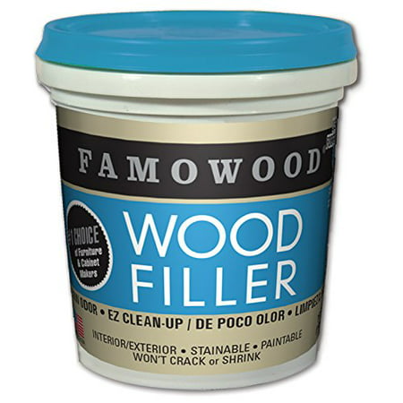 40042142 Latex Wood Filler - 1/4 Pint, Walnut, Dries in 15 minutes By FamoWood From