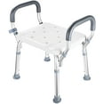 thumbnail image 1 of Shower Chair Tub Transfer Bench, Bathtub Bench Chair Seat with 6-Level Height, Detachable Armrest and Stable Rubber Suction Cup Feet, 330lbs Load, 1 of 9
