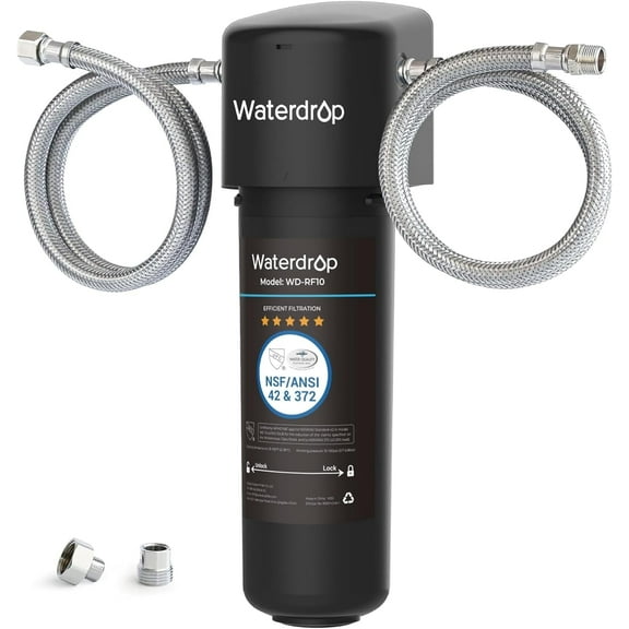 Waterdrop 10UA Under Sink Water Filter System, Reduces PFAS, PFOA/PFOS, Lead, Chlorine, Bad Taste & Odor, Direct Connect to Kitchen Faucet, 8K Gallons