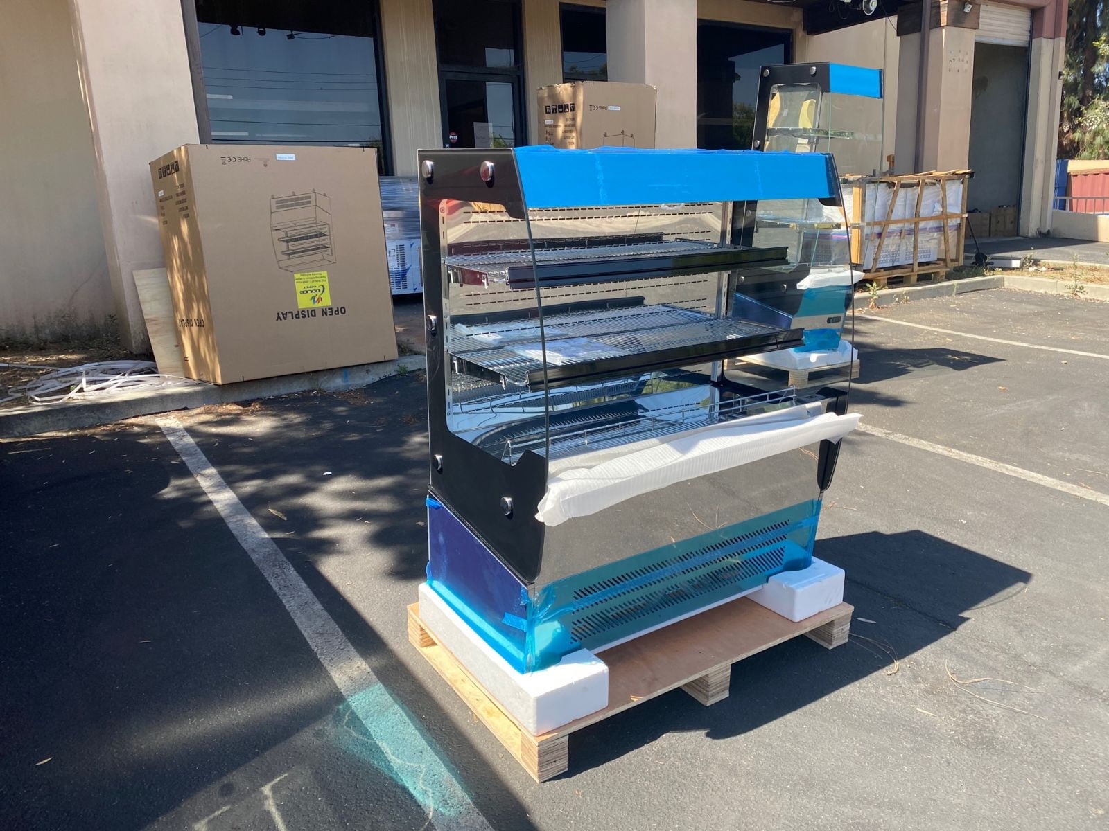 39"  Commercial Refrigerator Open Air Merchandiser Slope Grab Showcase Coffee Shop Multideck Chiller  Display Cooler NSF RTS-200L