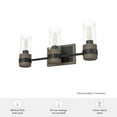 thumbnail image 6 of Hunter - River Mill 3-light Rustic Iron, Medium Size Vanity Light, Dimmable, Rustic Style, for Bedrooms, Dining, Living Rooms - 19466, 6 of 6