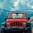 thumbnail image 3 of HUIAOCNG Dragonfly Mandala Windshield Sun Shade for 2018-2025 Jeep Wrangler JL JLU & 2020-2025 Jeep Gladiator 310T Polyester Covered Foldable Front Sunshade, Blocks UV Rays and Heat, Outdoor Camping, 3 of 6