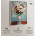 thumbnail image 2 of Flowers on a Table Canvas Chic Floral Art by Art Remedy, Silver Frame, 30 x 45, 2 of 7