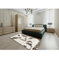 thumbnail image 4 of Ahgly Company Indoor Rectangle Abstract White Chocolate Beige Abstract Area Rugs, 3' x 5', 4 of 6