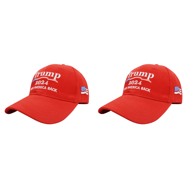 Trump 2024 Béisbol Ajustable Casual Golfs para Hombres Mujeres () Rojo