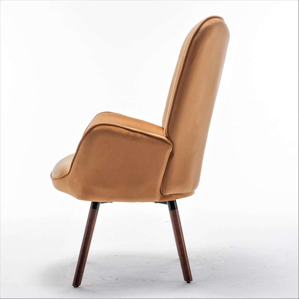 Uspridefurniture Kreedence 26.38" W Microfiber Wing Back Armchair, Muster Yellow