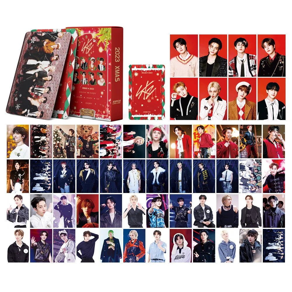 55pcs/Box Kpop Straykids 2023 Xmax Photo Cards, SKZ Perfect