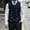 Navy, variant on Mens Double Breasted Classic Vests Groomsman Wedding Waistcoat Wide Lapel Suede Leather Casual Business Vest