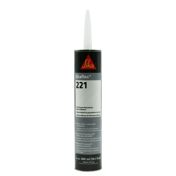 AP Caulk Sealant 017-106449 Sikaflex -221; Used For Truck/Trailer/RV And Bus Manufacturing; Polyurethane Sealant; Paintable; Colonial White; 300 Milliliter Tube; NSF Approved; Single