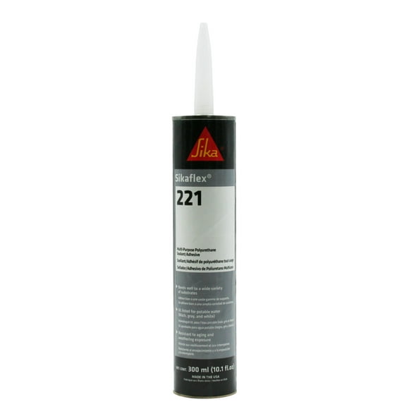 AP Caulk Sealant 017-90892 Sikaflex -221; Used For Truck/Trailer/RV And Bus Manufacturing; Polyurethane Sealant; Paintable; Gray; 300 Milliliter Tube; Single