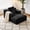 Black-45.6 in, variant on Sonovafurn Kids Corduroy Chaise Lounge Chair, Soft Cloud Lounger with Memory Foam & Pocket Springs for Playroom, Bedroom, Small Spaces, Beige
