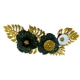 thumbnail image 1 of Decoración de pared de metal con flores, decoración moderna para colgar en la pared, para restaurante. Verde, 1 of 9