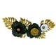 thumbnail image 1 of Decoración de pared de metal con flores, escultura decorativa moderna para colgar en la pared Verde, 1 of 9