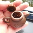 thumbnail image 2 of Oleegame 2PC Produce Storage Details About Tea Infuser Strainer Silicone Tea Bag Leaf Filter Diffuser Brown, 2 of 3