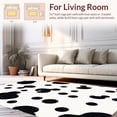 thumbnail image 2 of ODIKA 8'x10' Machine Washable Non-Slip Area Rug, Abstract Prairie Spots with Freeform Natural Accents High Traffic Rug, Black, 298559, 2 of 5