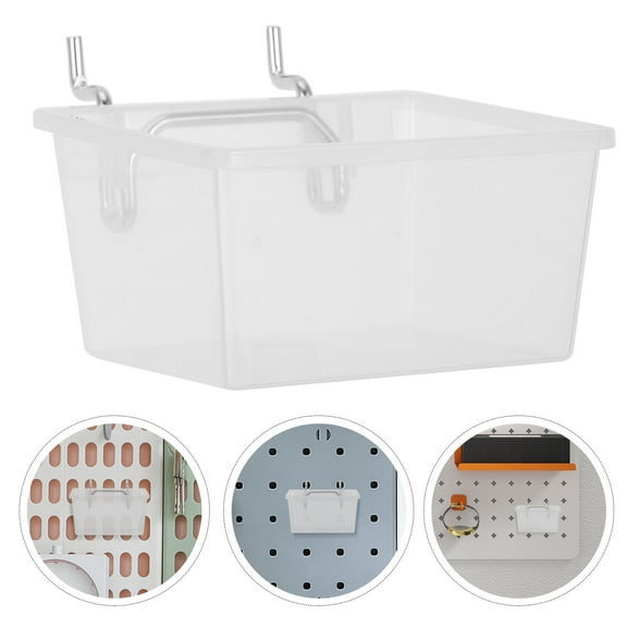 Raindrops Pegboard Bins Transparent 6Set 3.6X3.1X1.9In