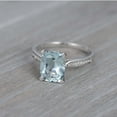 thumbnail image 3 of HeartsAndYou 2ct Cushion Natural Blue Aquamarine & Diamond Ring Accents 14k SOLID White Gold, 3 of 9