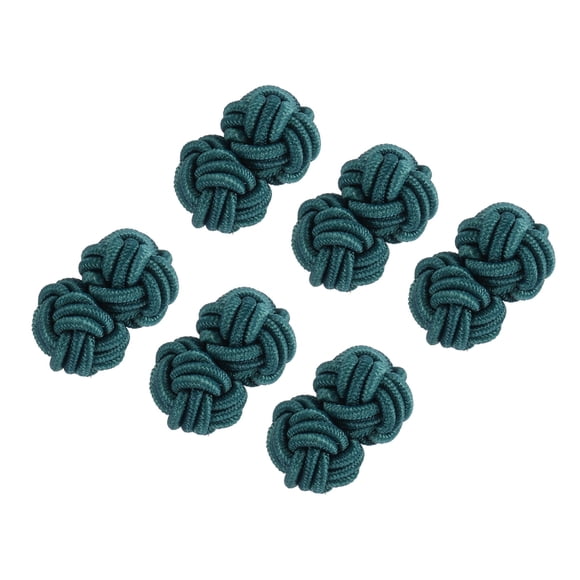 Uxcell 3 Pares Gemelos de Nudo de Seda, Gemelos de Tela Elástica para Camisas, Accesorios de Vestido de Nudo para Hombres, Mujeres, Negocios, Regalo, Boda, Verde Claro Oscuro