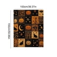 thumbnail image 2 of Vintage Halloween Pumpkin Flannel Quilted Throw Blanket, 40*60in, Cozy Festive Home Textile, Decorative Soft Cover, Ideal Ornament for Living Room Sofa Indoor Holiday Atmosphere Layout, 2 of 8