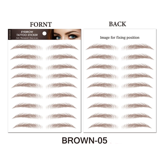 Xihbxyly Pegatinas para Cejas, Parches de Tatuajes Impermeables Simulados, Solución de Belleza Temporal Ecológica, Perfectas para Cejas Dispersas o Irregulares, Realzan Los Rasgos Faciales, Ideales p