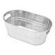 thumbnail image 4 of Cubo galvanizado, ovalada de metal de acero galvanizado,Decoración rústica grande,Cubo de hielo ovalado clásico para enfriar cerveza, 4 of 9
