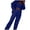 Blue, variant on Wdgfv Women's Sequined Fashion Suit Set One Button 3 Piece Wedding Tuxedos Blazer Pants Prom Party Outfit Black XXL