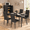 Black2, variant on Asofer 5-Piece Dining Table Set for 4 with Rolling Kitchen Cart, Space Saving Dinette Set Bundle For Apartment, Black