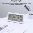 thumbnail image 3 of Clock LCD Thermometer Sensitive Hygrometer Smart Electronic Home Humidity Weather Time Gauge Display Clocks Accessories White, 3 of 7