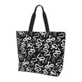 thumbnail image 2 of Logiee Hand Drawn Snake Print Tote Bag for Women, Lightweight Tote Bag,Shoulder Bag,Handbag for Yoga Bag for Sport, Travel, 2 of 9