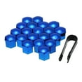 thumbnail image 3 of Miulika 20 Pieces 17mm Wheel Chrome Lug Nut Bolt Auto Hub Tyre Screw Protector Blue, 3 of 9