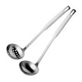thumbnail image 3 of Cuchara para sopa con colador de acero inoxidable 304 para olla caliente, cuchara para olla caliente para el hogar engrosada integrada con gancho, juego de cucharas antifugas con mango largo, 3 of 5